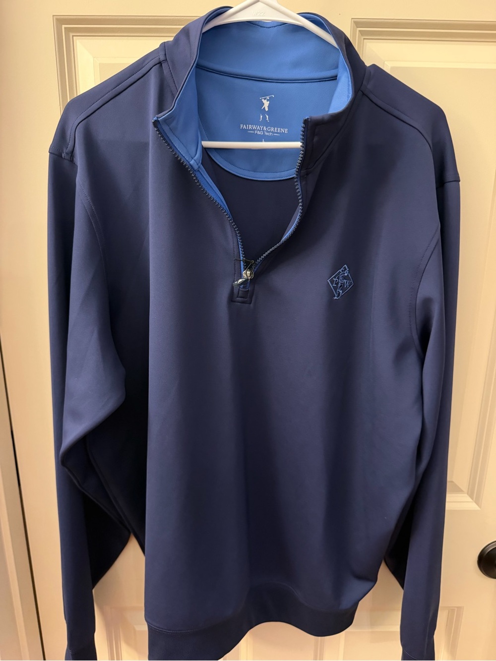 Fairway & Greene Dark Navy Pullover with Light Blue Logo